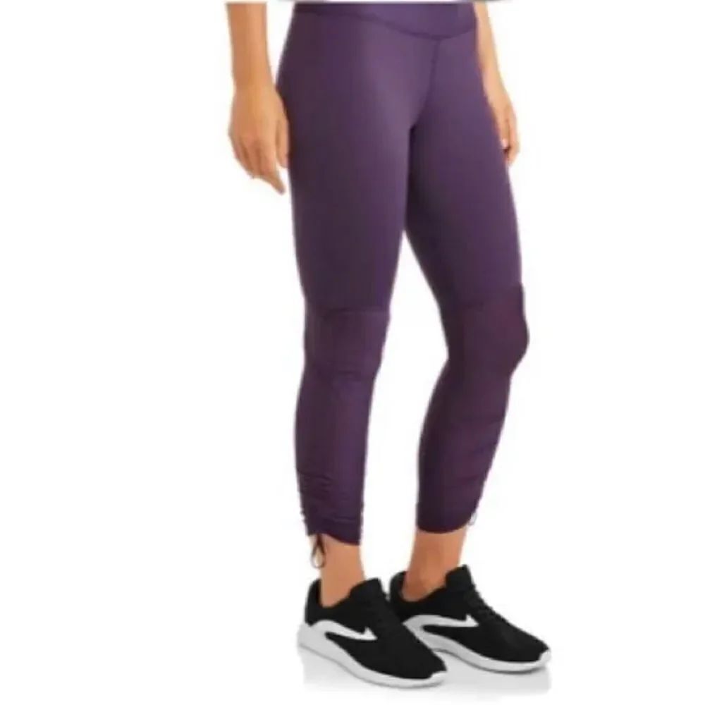 Avia Women's Active Cinch Bottom Capri Leggings Purple Size M (8-10)